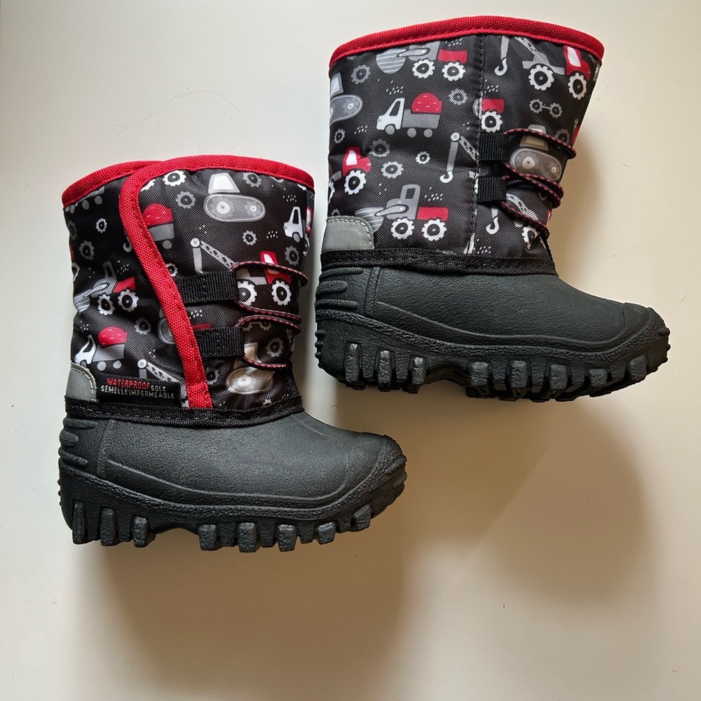Kids Black and Red Boots